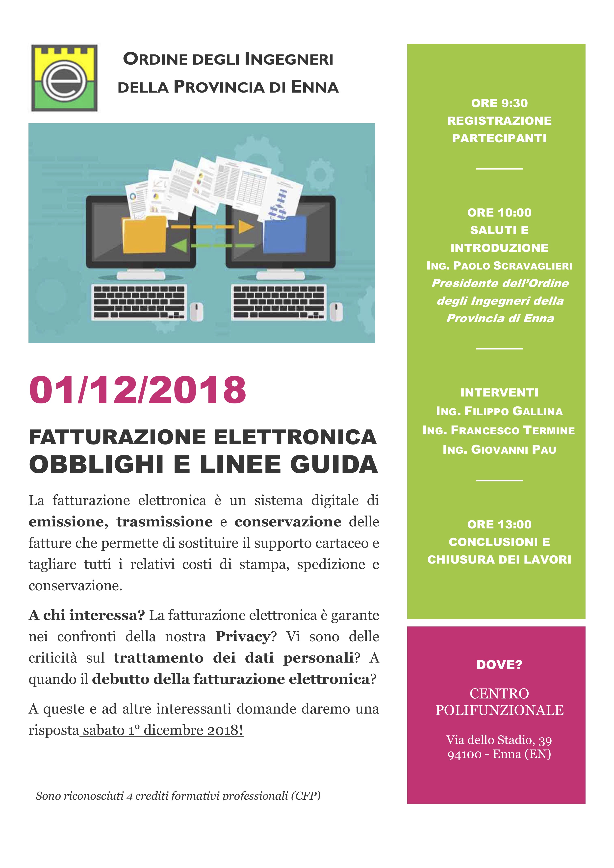 locandina fatturazione elettronica
